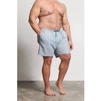 BadRhino Men's Stripe Seersucker Swim Shorts in Light Blue | Size: 5-6XL