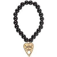 Something Different Men's Talking Board Beaded Planchette Charm Bracelet in Black