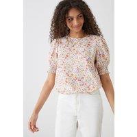 Dorothy Perkins Women's Multi Ditsy Shirred Hem Blouse | Size: 16