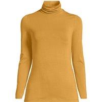Lands' End Women's Cotton-modal Roll Neck Top in Gold | Size: 8