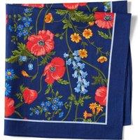 Lands' End Women's Printed Square Scarf in Navy