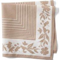 Lands' End Women's Printed Square Scarf in Beige