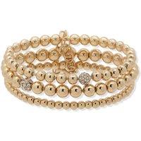 Anne Klein Jewellery Women's Gold & Crystal Stretch Bracelet
