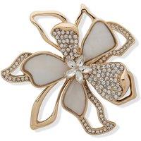 Anne Klein Jewellery Women's Floral Boxed Pin in Gold