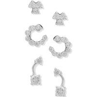 Anne Klein Jewellery Women's Silver Crystal Earring Trio Pack in Gold