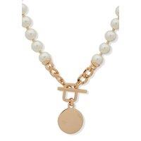Anne Klein Jewellery Women's Pearl Toggle Collar Necklace in Gold