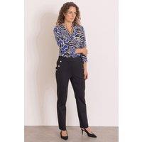 Anna Rose Women's Slim Leg Ponte Pull On Trousers 25 Inch in Black | Size: 22