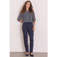 Anna Rose Women's Slim Leg Ponte Pull On Trousers 25 Inch in Navy | Size: 20