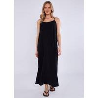 Gini London Women's Black Strappy Cross Back Airflow Oversized dress | Size: Medium/Large