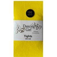 Dancing Girl Women's 100 Denier Coloured Tights in Yellow
