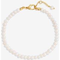 Jon Richard Women's Gold Plated Real Freshwater Seed Pearl Bracelet in Cream