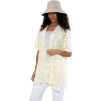 Saloos Women's Lightweight Textured Open-Front Jacket in Cream