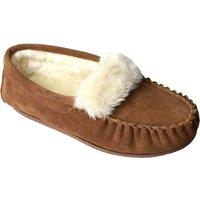 Eastern Counties Leather Women's Zoe Plush Lined Moccasins in Camel | Size: 7
