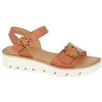 Cipriata Women's Mimi Wedge Sandals in Tan | Size: 7