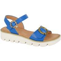 Cipriata Women's Mimi Wedge Sandals in Blue | Size: 8
