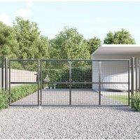 Berkfield Home Mesh Garden Gate Anthracite 350x175 cm Galvanised Steel