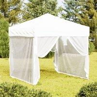 Berkfield Home Folding Party Tent with Sidewalls White 2x2 m