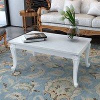 Berkfield Home Coffee Table High Gloss White 100x50x42 cm Engineered Wood | Size: 100 x 50 x 42 cm