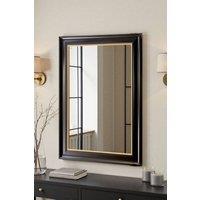 Yearn Mirrors Georgian Black Gold Framed Bevelled Mirror