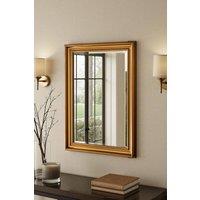 Yearn Mirrors Beaded Classic Gold Framed Bevelled Wall Mirror