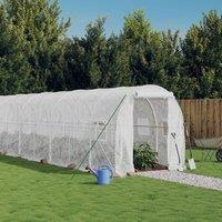 Berkfield Home Greenhouse with Steel Frame White 24 m≤ 12x2x2 m