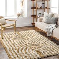 Livabliss Urban Shag-Modern Grey White Beige Brown Soft Plush Pile Living Bedroom Rug in Camel | Size: 130 cm x 190 cm