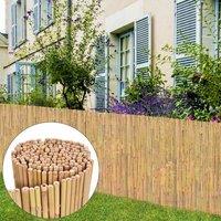Berkfield Home Bamboo Fence 300x100 cm in Brown