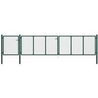 Berkfield Home Garden Gate Steel 500x100 cm Green