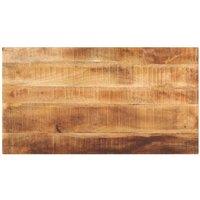 Berkfield Home Table Top 110x70x2.5 cm Rectangular Solid Wood Rough Mango in Brown