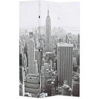 Berkfield Home Folding Room Divider 120x170 cm New York by Day Black & White