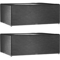 Berkfield Home Garden Furniture Covers 2 pcs 16 Eyelets 278x204x105 cm Rectangular in Black | Size: 278 x 204 x 105 cm