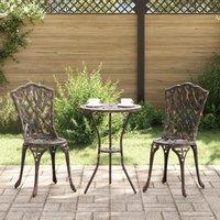 Berkfield Home Bronze Cast Aluminium Small Durable Outdoor Dining Set