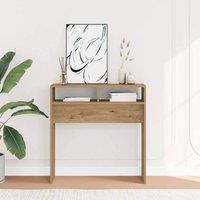 Berkfield Home Console Table Artisan Oak 78x30x80 cm Engineered Wood in Brown | Size: 78 x 30 x 80 cm