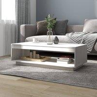 Berkfield Home Coffee Table White 110x50x33.5 cm Solid Pinewood