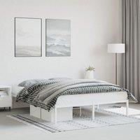 Berkfield Home Metal Bed Frame White 160x200 cm