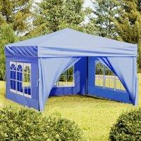 Berkfield Home Folding Party Tent with Sidewalls Blue 3x3 m