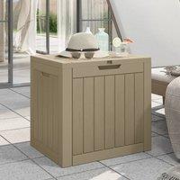 Berkfield Home Garden Storage Box Light Brown 55.5x43x53 cm Polypropylene