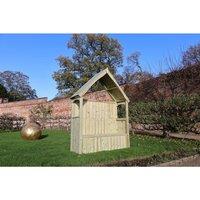 Churnet Valley Garden Furniture Ltd Willow 3 Seat Storage Arbour - L60 x W179 x H235 cm in Light Tan