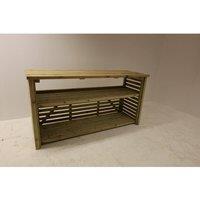 Churnet Valley Garden Furniture Ltd XL Heavy Duty BBQ & Pizza Creation Station - L60 x W179 x H93.5 cm in Light Tan