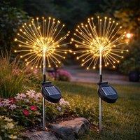 Dragodirect Solar 90 Warm White Starburst Solar Powered Garden Stake Lights