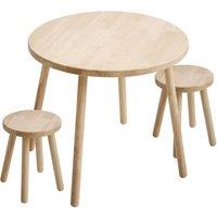 Nordlys Round Table & 2 Stools for Children in Brown