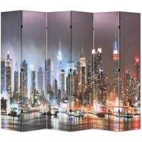 Berkfield Home Folding Room Divider 228x170 cm New York by Night