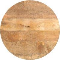 Berkfield Home Table Top 60x2.5 cm Round Solid Wood Mango in Brown