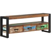 Berkfield Home TV Cabinet 120x30x45 cm Solid Wood Reclaimed in Brown | Size: 120 x 30 x 45 cm