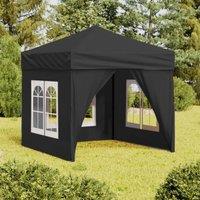 Berkfield Home Folding Party Tent with Sidewalls Anthracite 2x2 m in Black