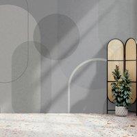 Superfresco Easy Arched Geo Muted Grey Print To Order 3m x 2.8m Mural
