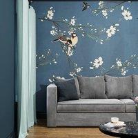 Superfresco Easy Birds & Blossom Blue Print To Order 3m x 2.8m Mural