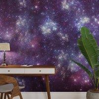 Superfresco Easy Stardust Aurora Print To Order 3m x 2.8m Mural in Blue