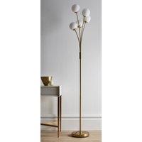 K LIVING Mabel 5 Light Satin Brass Floor Lamp in Gold