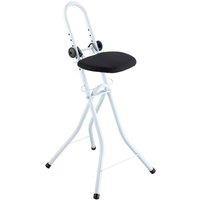 Chums Adjustable Folding Perching Stool with Padded Seat & Backrest